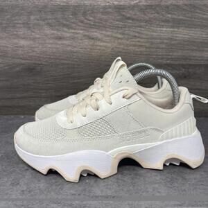 Sorel Kinetic Impact Sneakers Womens Size 7.5 White Neutral Beige